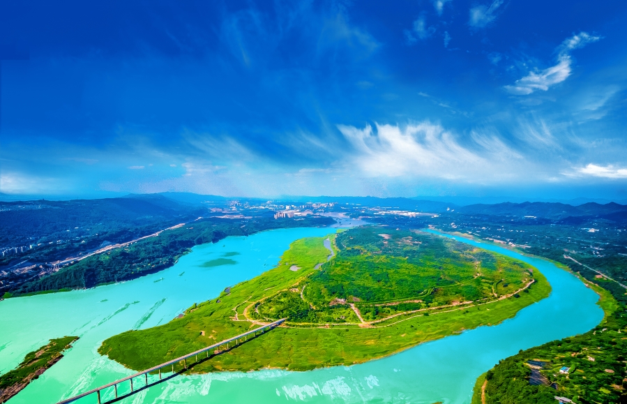 长江上游最大江心岛—重庆广阳岛 (1长江环保集团供图）